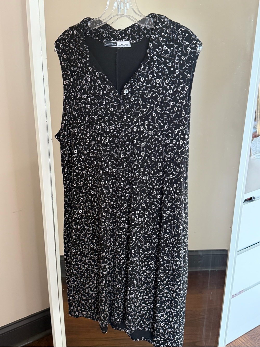 Black floral dress